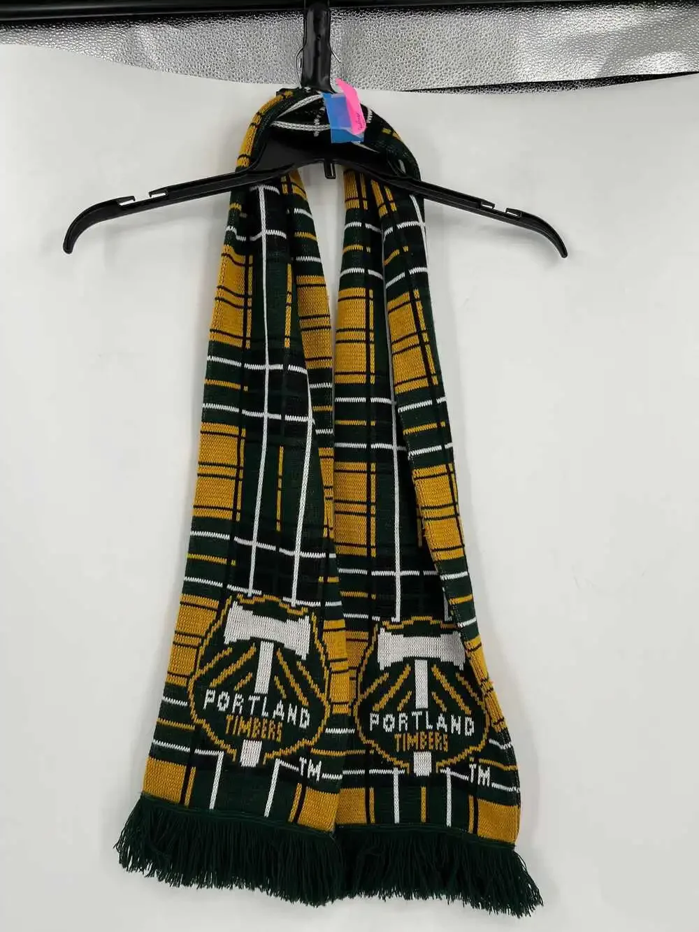 RuffWear Green Yellow Plaid Scarf | Men’s Regular Acrylic Knit